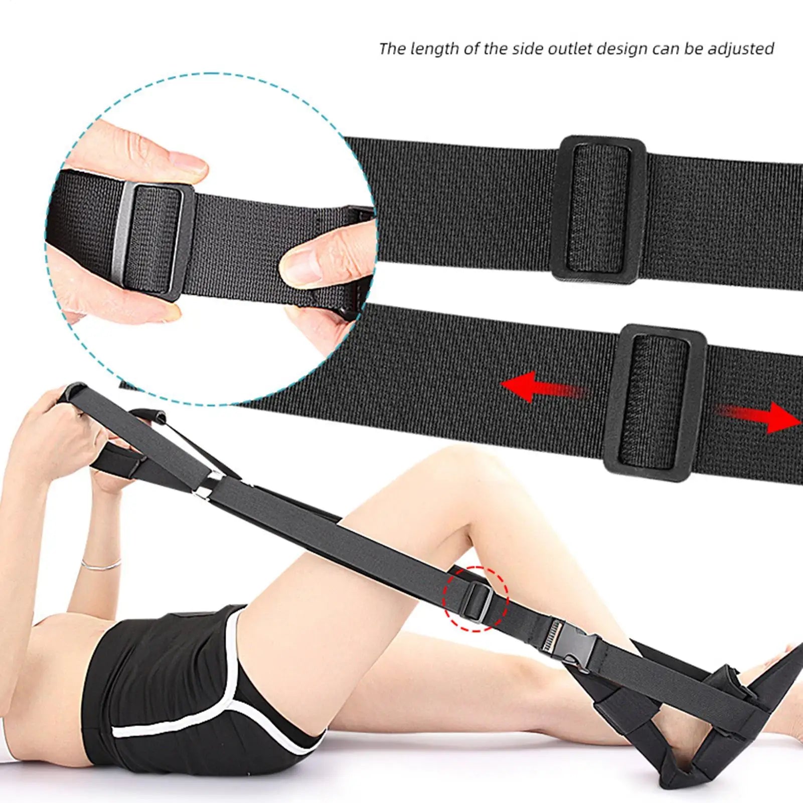 Leg Stretcher Strap Exercise Flexibility Stretch Bands Professional Padded Adjustable Bands For Yoga Heel Spurs Recovery Home