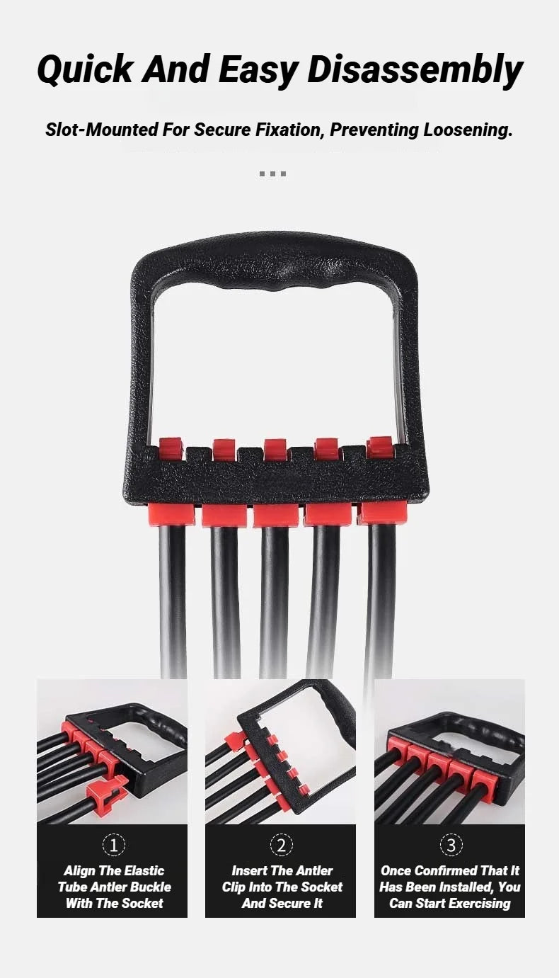 Suitable For Home And Gym Use Adjustable Rubber Resistance Band Multi-Functional Detachable Chest Trainer Fitness Equipment