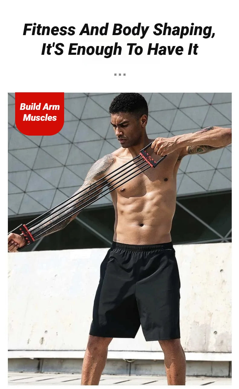 Suitable For Home And Gym Use Adjustable Rubber Resistance Band Multi-Functional Detachable Chest Trainer Fitness Equipment