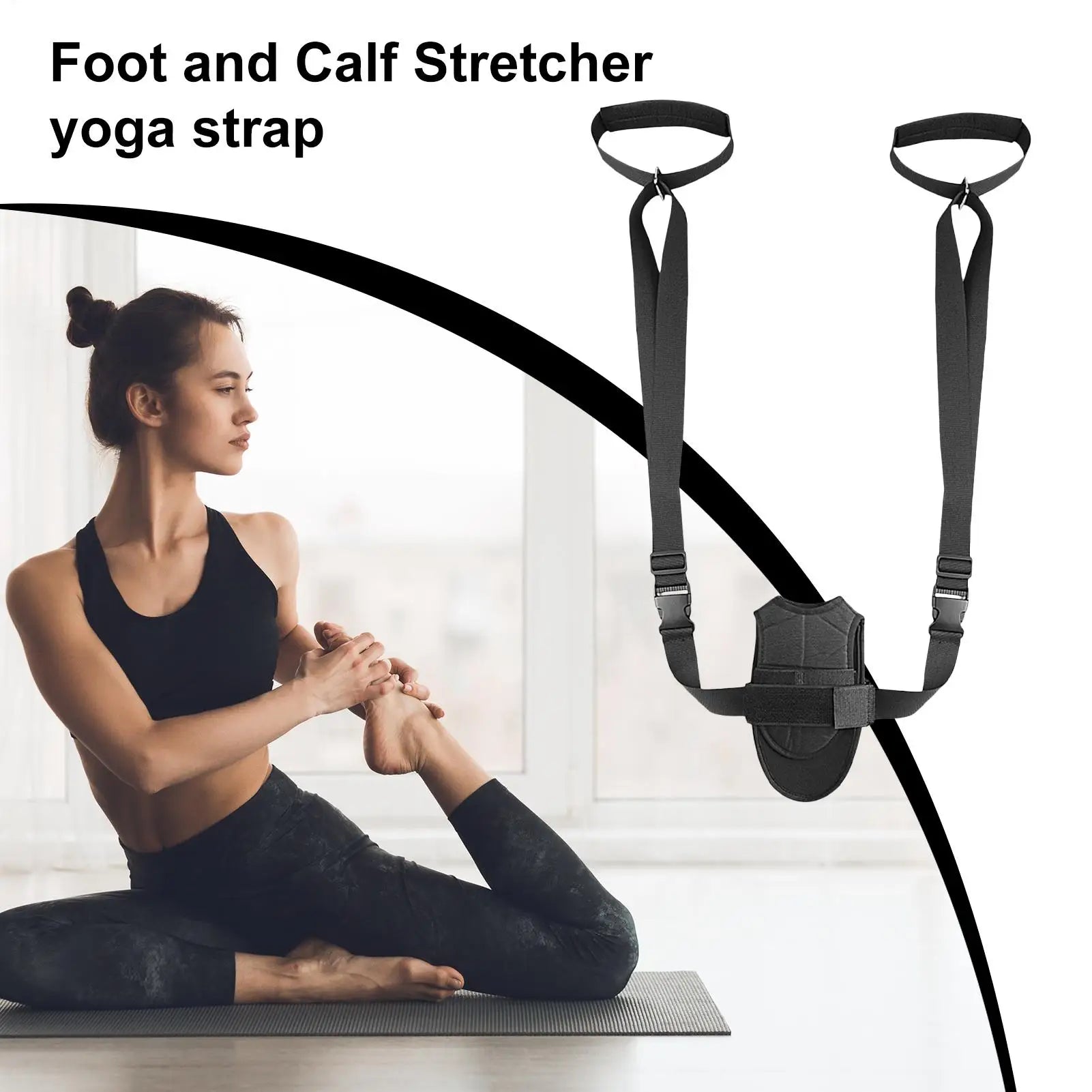 Leg Stretcher Strap Exercise Flexibility Stretch Bands Professional Padded Adjustable Bands For Yoga Heel Spurs Recovery Home