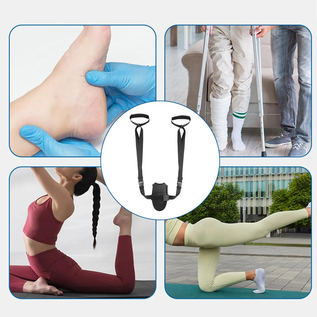 Leg Stretcher Strap Exercise Flexibility Stretch Bands Professional Padded Adjustable Bands For Yoga Heel Spurs Recovery Home