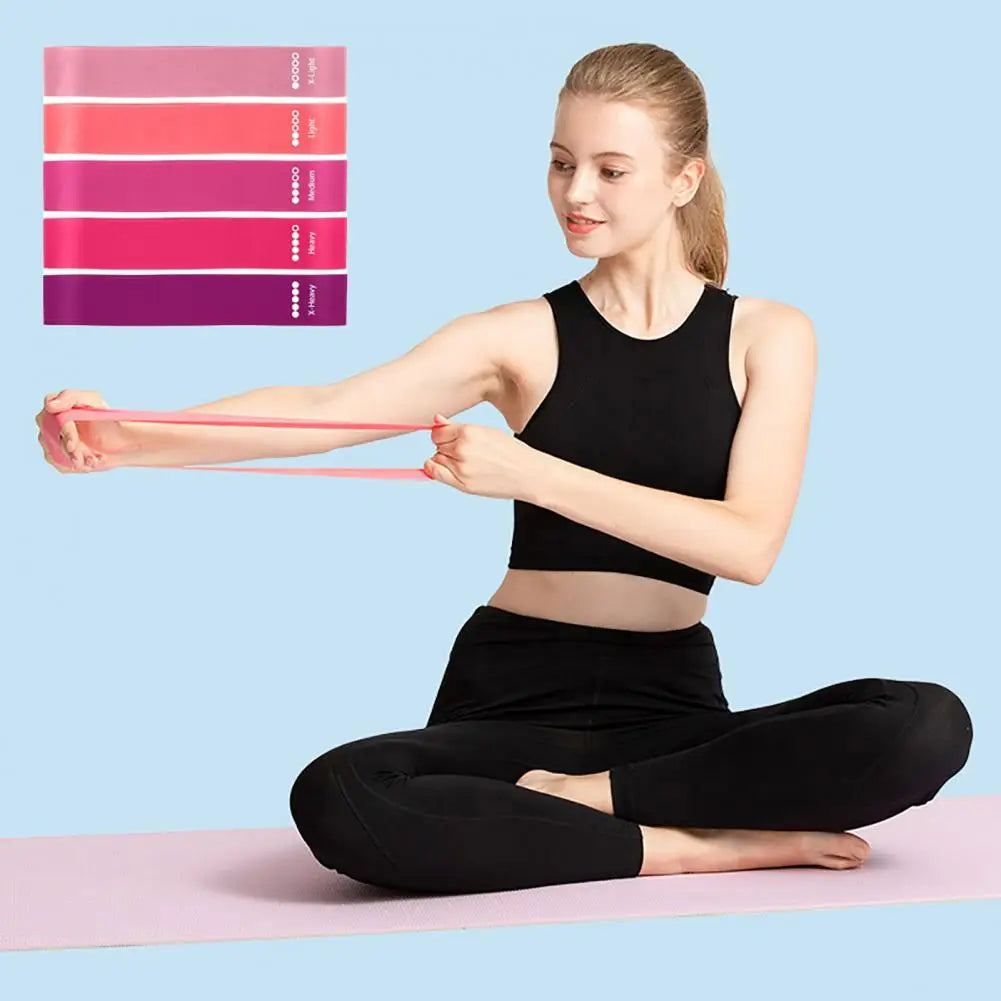 Resistance Bands For Working Out 5 Levels Exercise Bands For Physical Therapy Strength Training Yoga Pilates Stretching Recovery