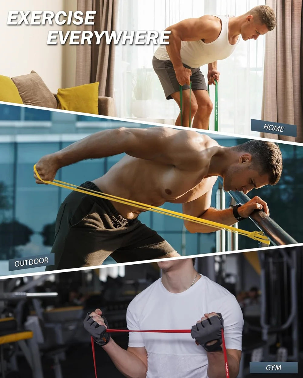 TPE Resistance Bands Pull Up Assist Band Heavy Duty Elastic Loop for Fitness Yoga Crossfit Workout Home Gym Training Equipment