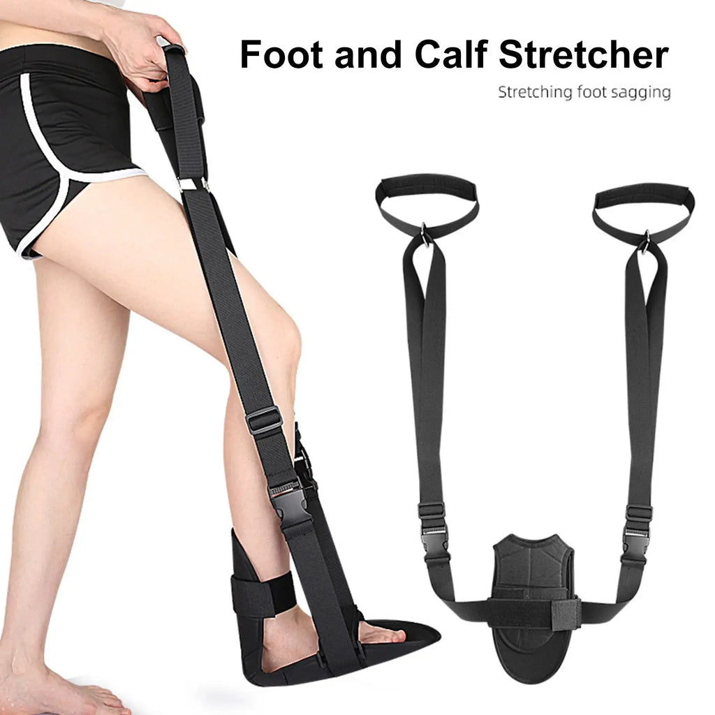 Leg Stretcher Strap Exercise Flexibility Stretch Bands Professional Padded Adjustable Bands For Yoga Heel Spurs Recovery Home