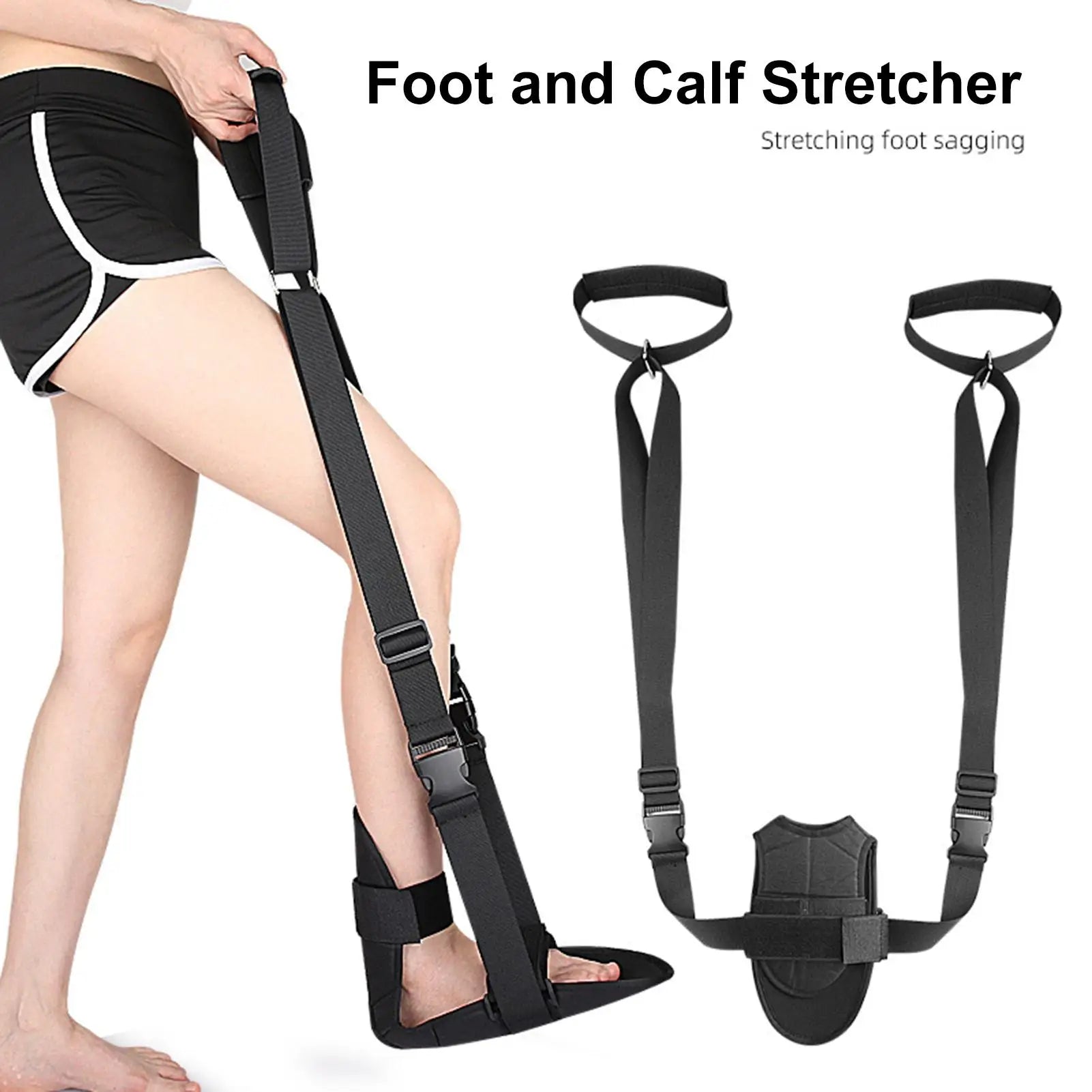 Leg Stretcher Strap Exercise Flexibility Stretch Bands Professional Padded Adjustable Bands For Yoga Heel Spurs Recovery Home