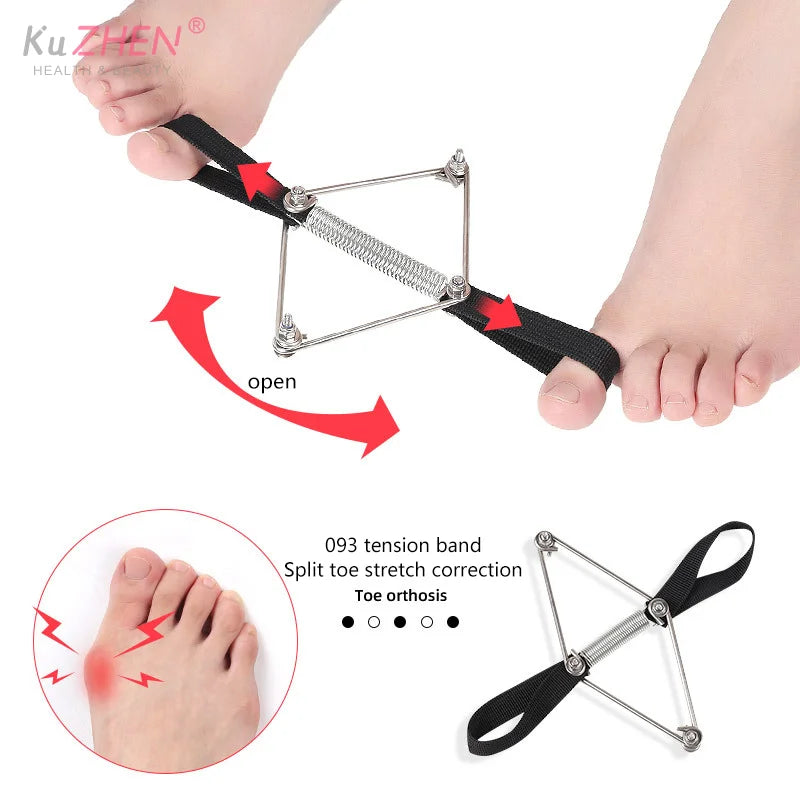 Toe Straightener Hallux Valgus Corrector Belt Foot Stretch Recovery Training Exerciser Strap Thumb Elastic Band Foot Tools